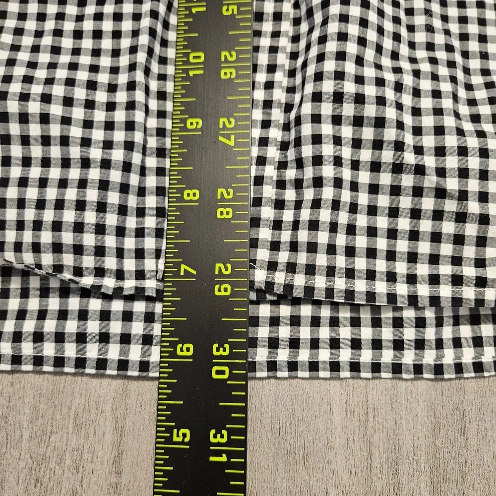 Polo Ralph Lauren Gingham Button Down Shirt Mens Size XL Black White Long Sleeve